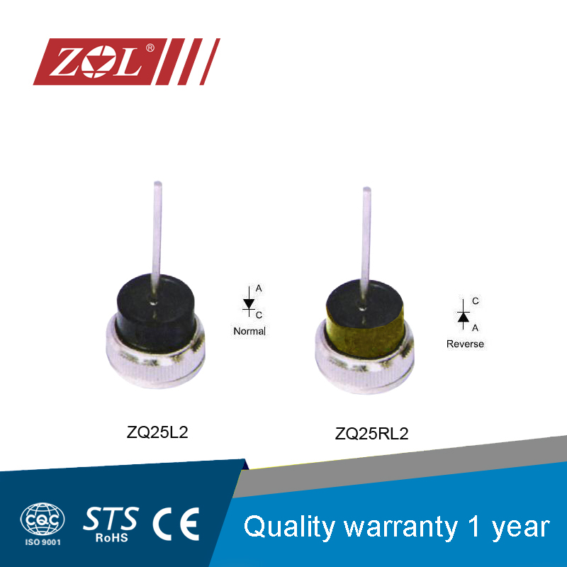 压配式二极管, 车用二极管 ZQ25L2(R), ZQ35L2(R), ZQ50L2(R) , 25A 35A 50A, 200-1200V, ZQ-L2外型（塑料外壳）, 紫铜底座